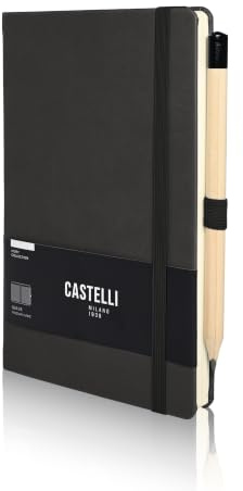 CASTELLI RQ24/25-464 Tucson Notizbuch, liniert, mittelgroß, liniert, Graphitschwarz
