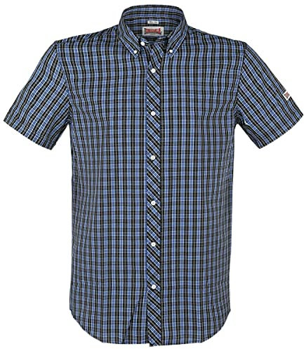 Lonsdale London Brixworth Homme Chemise Manches Courtes Bleu L