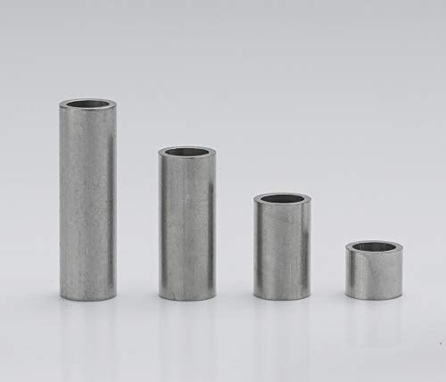 Edelstahl Distanzhülsen, Abstandshülsen – ohne Innengewinde, M4 Schrauben beweglich durchsteckbar – 6 x 4.4 x 0.8 mm (Außen x Innen x Wandstärke) – 20 Stück, Länge 15 mm