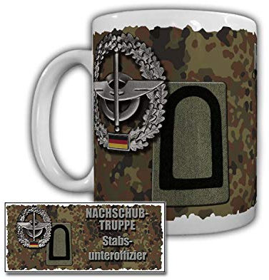 Tasse Nachschubtruppe Stabsunteroffizier FschJgRgt 31 Rangabzeichen BW #29785