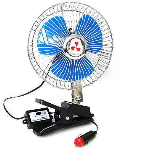 12 V Volt Ventilator Lüfter klemmbar KFZ Auto Camping Boot Zigarettenanzünder