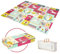 COSTWAY Baby Spielmatte faltbar, Babymatte doppelseitig, Krabbelmatte aus XPE Material, Krabbeldecke, Spielteppich für Babys, Säuglinge und Kleinkinder, 200 x 180 cm (Rosa)