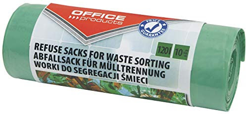 OFFICER PRODUCTS Products 22025232-02 - Bolsas de basura (120 L, 10/1 rollo), color verde