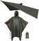 onewind Premium Regen Poncho für Männer und Frauen, wiederverwendbare atmungsaktive leichte wasserdichte Regenmantel Getriebe mit Kapuze und Sack, OD Green
