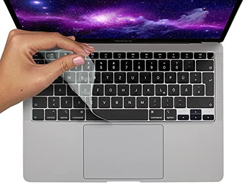 MyGadget Funda Teclado EU para Apple MacBook Air 13 Pulgadas Desde 2020 - Protector Silicona - Keyboard Skin - Claro
