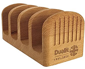 Dualit Toast Rack | FSC® Certified Beech | Wood Four Slice Toast Rack - 4 Slice Capacity Toast Holder Racks | 10024