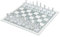 SM SunniMix Glasschach Set Elegante Stücke Und Glas Board Schachspiel Frosted & durchsichtig Schachmänner, 20x20cm