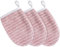KinHwa Make-Up Entferner Handschuh Super Sanft Mikrofaser Abschminkhandschuh Wiederverwendbar Gesichtsreinigung und Abschminken nur mit Wasser 13cm x 20cm 3 Stück (3, rosa)