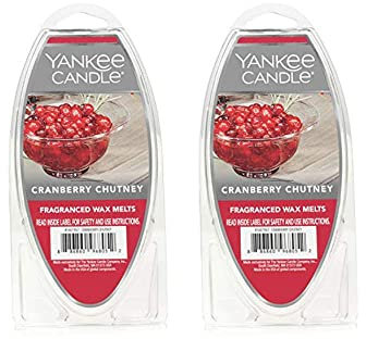 Yankee Candle Set of 2 Cranberry Chutney Fragranced Wax Melts
