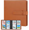 256 Taschen Fotoalbum für Fujifilm Instax Square SQ1 SQ6 SQ10 SQ20 Sofortbildkamera, Fujifilm Instax SP-3 Mobildrucker, extra große Bilderalben für Fujifilm Instax Square Instant Film (Braun)