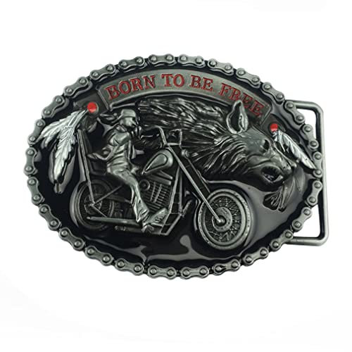 Lkmy Herren-Gürtelschnalle, 3D-Totenkopf-Lokomotive, Motorrad-Gürtelschnalle, Western-Cowboy-Todes-Skelett, Vintage-Adler-Gürtelschnalle,Jeans-Accessoire für Männer Frauen Vatertag, Weihnachten