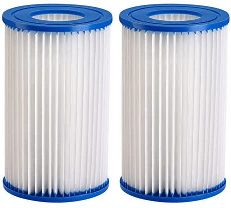 Monzana 2X Cartouche filtrante Taille II 138x105mm Type H Lavable Filtre de Piscine Pompe Bain à remous Spa Nettoyage Entretien saleté