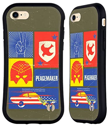 Head Case Designs Licenza Ufficiale Peacemaker: Television Series Icone Grafica Custodia Cover Ibrida Compatibile con Apple iPhone 7/8 / SE 2020 & 2022
