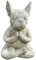 YWHWLX Yoga-Bulldogge Pose Meditation Hund Harz Statue Ornamente Wasserdicht Gebet Zen Französische Bulldogge Skulptur Handwerk Garten Dekoration Figur für Hundeliebhaber