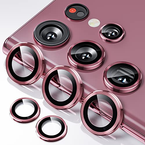 WSKEN Kameraschutz Kompatibel mit Samsung Galaxy S22 Ultra, Objektiv Folie Anti Kratzen Kamera Linse Schutzfolie, Kamera Schutzfolie für Samsung Galaxy S22 Ultra Burgund, 5 Stück