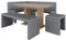 Eckbank Akiko mit Tisch und Bänken - Eckbankgruppe für Ihrem Esszimmer, Küche modern, Sitzecke, Essecke. Perfekt für Küche, Büro und Rezeption. Solide Verarbeitung (Soft 29, 196x142 Links)