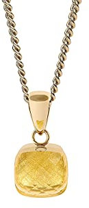 Qudo Firenze Kette goldfarben mit farbigem Anhänger 45cm lang (citrine)