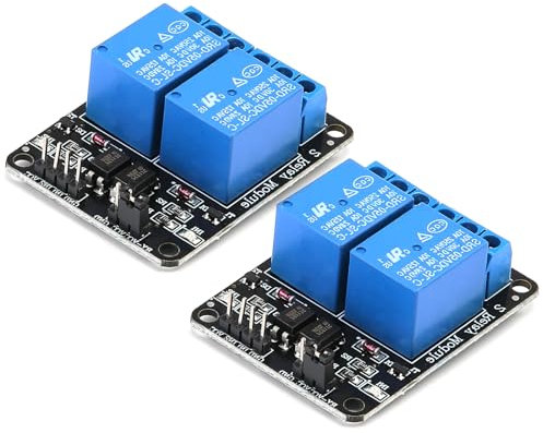Yizhet 2 Piezas Módulo de Relé 230V DC 5V 2 Canales Relay Acoplador Óptico Adecuado para Arduino PIC AVR MCU DSP Arm