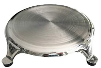 Edelstahl-Chakla/Rollbrett / Roti Maker/Polpat für Zuhause und Küche, silberfarben