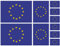 Samunshi® Aufkleber Europa Flagge Autoaufkleber 10 Fahnen Set | EU Flaggen | Sticker Auto Fahrrad Motorrad 10cm Set Europaflagge
