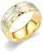 Epinki Edelstahl Ringe Verlobung Ringe, 8MM Mattiert Verlobungsring mit Funkelndem Weiß Zirkonia, Gold Eheringe Hochzeitsring für Damen Herren, Größe 62 (19.7)