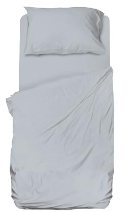 hermet Winner - Juego de sábanas para Cama Individual, Microfibra, Gris, sábana encimera, sábana Bajera con Esquinas, Funda de Almohada