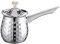 VUIUYOIES Authentic Turkish Coffee Pot with Long Handle for Cafe, Silver, 600ml