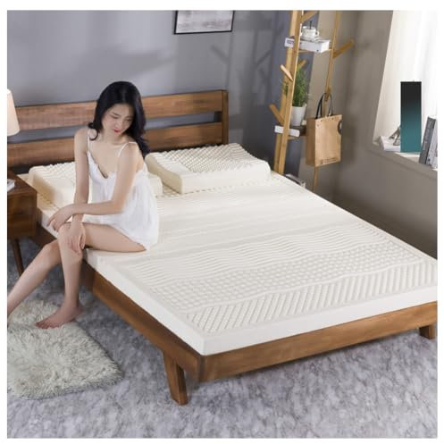 ARyako 100% Natur-Latex Matratze,Kompression Und Keine Verformung, Wabenporenbelüftung, Weich Und Bequem,Naturkautschuk Matratze,2in,120x190cm(47x75in)