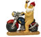 Geschenk-Himmel Gartenzwerg Nackter Zwerg auf Motorrad ca. 32 cm hoch