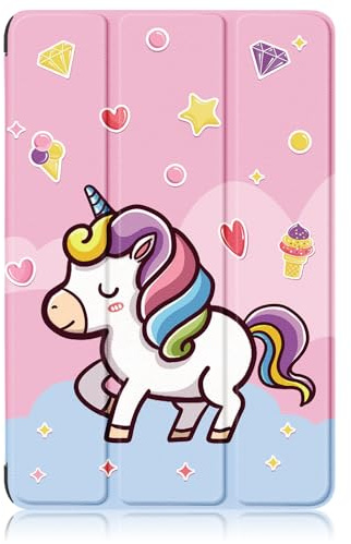 TOPCASE Magnetic Slim Tri-Fold Cover Compatible with Samsung Galaxy Tab A9 Plus / A9+ 11inch SM-X210 X216 X218 Tablet Case with Function Stand and Auto Sleep/Wake, Unicorn