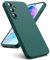 Oududianzi - Cover Compatibile con Samsung Galaxy A55 5G [Cover in Silicone Liquido] [Interno in Microfibra] Gomma Gel di Silicone Liquida Antiurto Custodia Cover Samsung A55 5G - Verde Notte