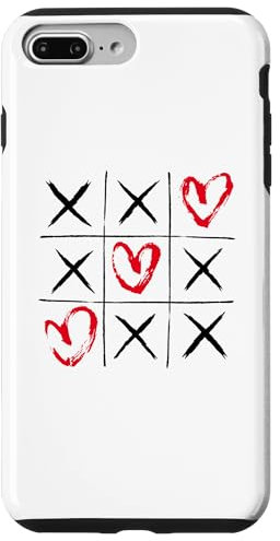 Hülle für iPhone 7 Plus/8 Plus Tic Tac Toe Valentines Pinselstrich