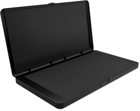 Large Stamp Pad, 6.29 x 3.54 Inch Black Ink Pad Premium Quality Felt Pad Rubber Stamp Ink Pad for Office, Home