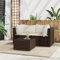 ShGaxin Set Muebles de jardín 3 Piezas y Cojines, Conjunto Jardin, Conjunto Terraza Exterior, Juego De Terrazas, Set Mueble Jardin, Terrazas Chill out, ratán sintético marrón