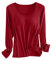 Plus Size Built in Bra Tops Women Solid Color Crewneck Ladies Tops with Bra Integrated Long Sleeve Tops Minimalist T Shirts with Breast Pad Underwear Pajamas Undershirt Base Black Clothing UK Sales