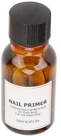 Nail Primer, Nail Primer And Dehydrator Nail Dehydrator Nail Pre Dehydrator Fast Drying Gentle Brightening Firming for Acrylic Gel Nail 15ml