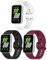 Garmcool Correa Compatible para Samsung Galaxy Fit 3 Correas Negro Sangria Blanco Silicona Hombre Mujer Pulseras de Repuesto para Smartwatches Galaxy Fit 3 SM-R390 (sin Reloj)