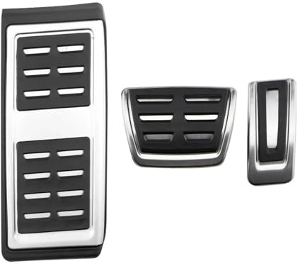 Auto Pedalabdeckung Für VW Für E-UP Für EUP UP! 2015-2022 Edelstahl Auto Gas Bremspedal Schutzpolster Abdeckung LHD Autopedale Foot Rest Pedal Abdeckung(AT with Rest)