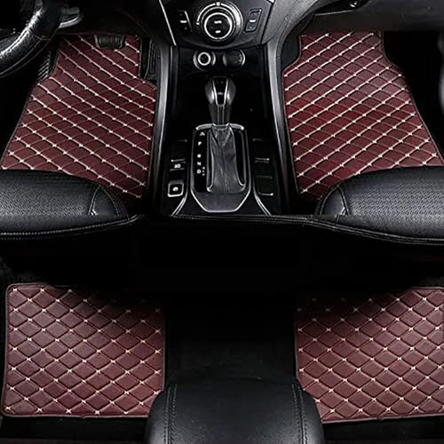 HWLHWTSN Auto Fussmatten für Kia Picanto 2017-2024 wasserdichte, rutschfeste Autofußmatten Automatten Allwetter personalisiert,C