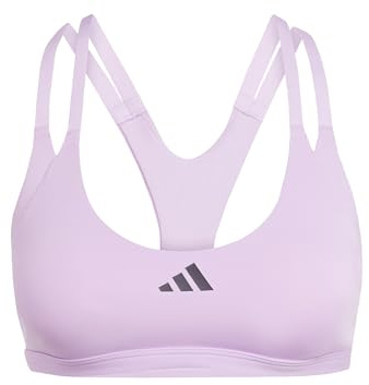 adidas Women's Aeroimpact Luxe Training Light-Support BH Powder Plum L (A-B)