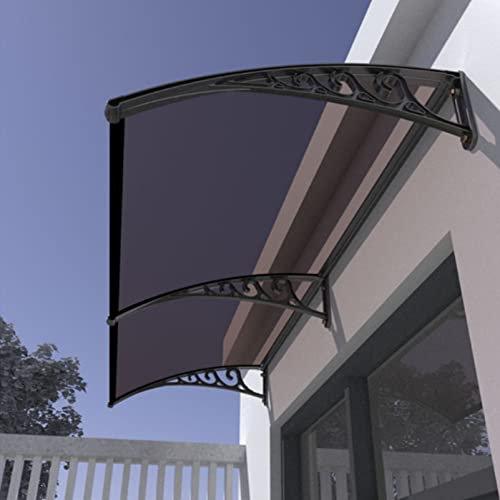 Außentür-Fenstervordach Markise Regenschutz für Haustür Hintertür Braun 80x400cm Schneeschutz Gartenmarkisen