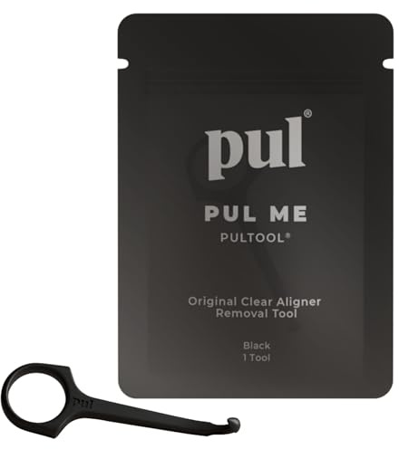 PUL Aligner Removal Tool - Black | Safe & Hygienic Hook for Invisalign & Retainers | Gentle BPA-Free Design for Daily Use | Pack of 1