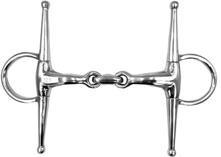 ES0088 ErgoBit Knebeltrense Doppelt Gebrochen Edelstahl 18mm, 14.5 cm | Equine Smile Schenkeltrense Anatomisch Maulfreundlich Ergonomisch Gebiss Pferd Pony Maulschonend Wassertrense