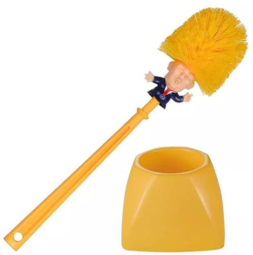 Escobilla de inodoro con soporte, diseño divertido, limpieza eficiente, mango largo para baño e inodoro, ideal para la higiene diaria
