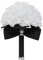 Gcroet 1pc Hochzeitsstrauß für Braut/Brautjungfer Handheld weißer Brautstrauß mit schwarzem Griff und weißer Perle 9x7 lebensechte PE -künstliche Blumen für Hochzeit