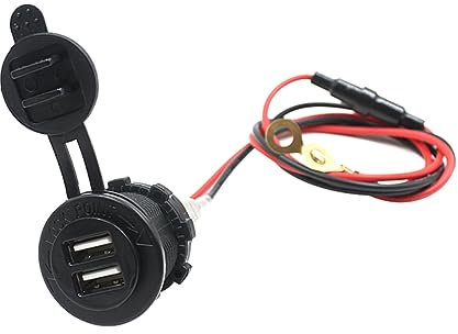 Lurrose Adaptador USB para Mechero De Coche Enchufe del De del Coche De De De Coche 12v Adaptador De Corriente USB Doble Black