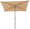 KOMFOTTEU Parasol de Jardin Rectangulaire, 213 x 140 cm, Parasol Inclinable à 30°avec Sac de Transport, Parasol d'ExtérieU, Hauteur de 245 cm, pour Café, Marché, Balcon, Terrasse (Beige)