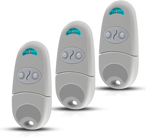 Télécommande de Portail 433,92 MHz – Compatible avec CAME TOP432NA – 2 Canaux, 3 Télécommande + 3 Paire de Piles Bouton – Pour Portes de Garage & Portails Automatisés