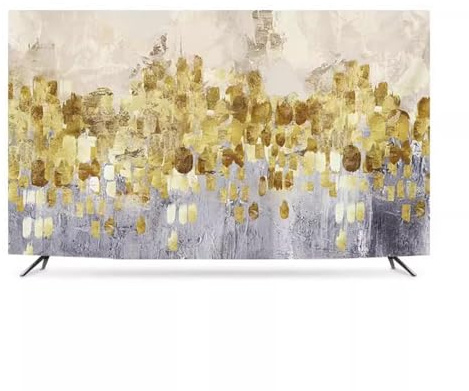 HSTANGKY Housse Anti-poussière Pour TV D'intérieur 32-80 Pouces Housse Pour Ordinateur De Bureau Protecteur D'écran LCD Anti-poussière Tissu Respirant Ultra-doux-Tree2||58-60inch