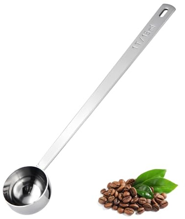 1 Stück Kaffeelöffel Portionierer,Edelstahl Kaffeemesslöffel,Langem Griff messlöffel 15ml, Kaffeeportionierer